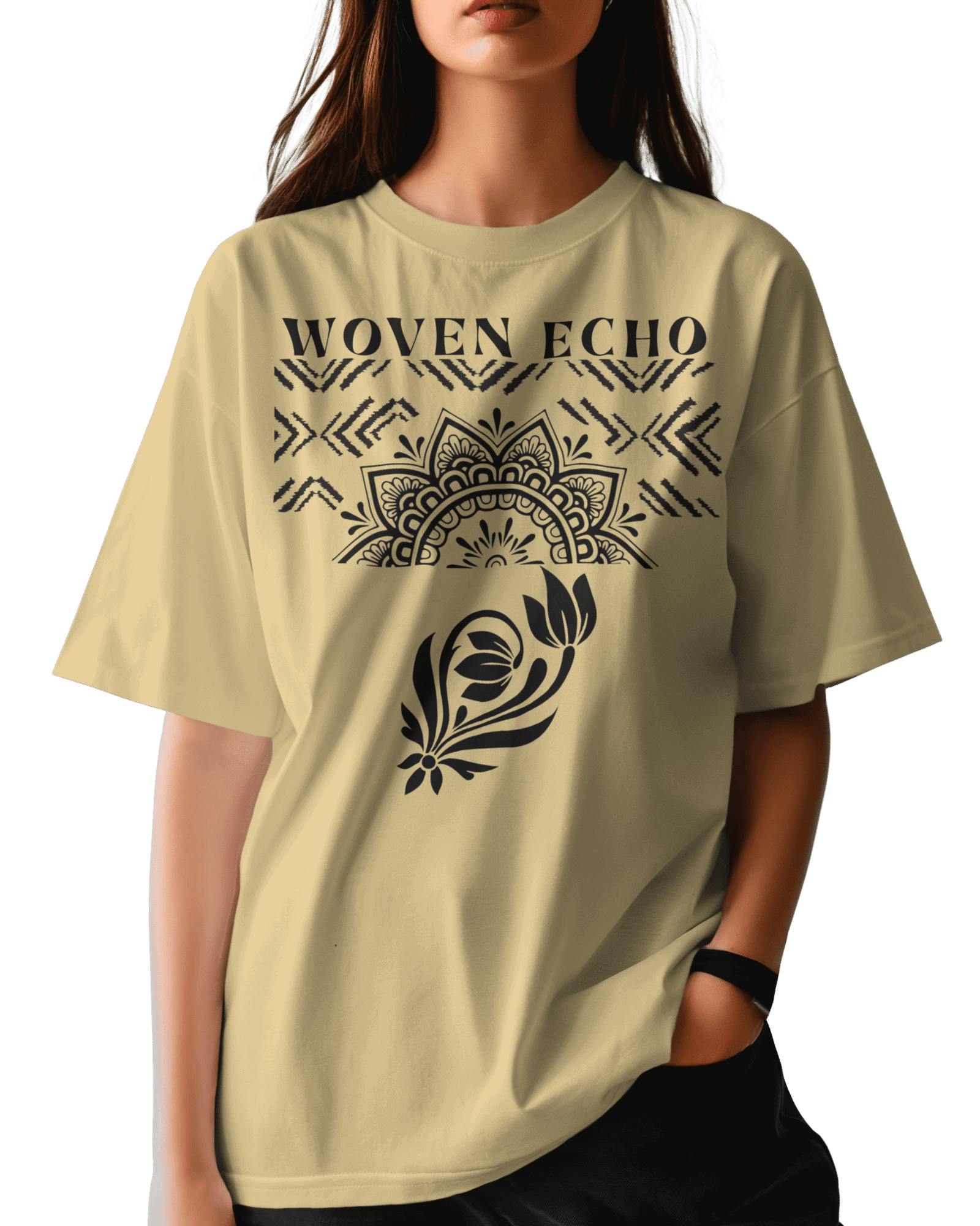 Woven Echo(Beige) thevibethread.in woven echo