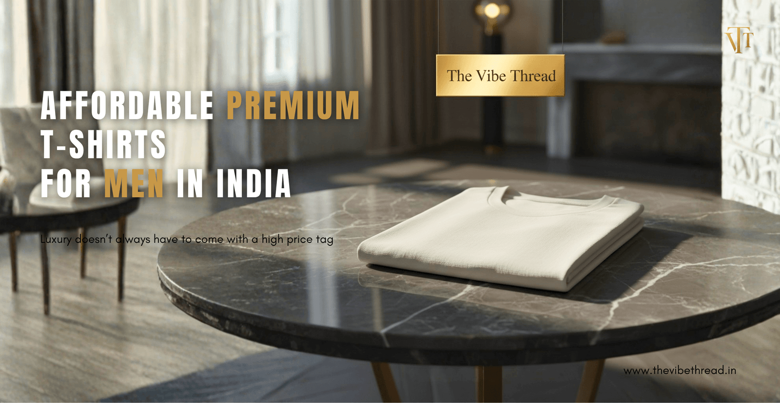 Affordable Luxury Cotton T-Shirts for Men thevibethread.in Affordable Premium T-Shirts for Men in India – The Vibe Thread Collection